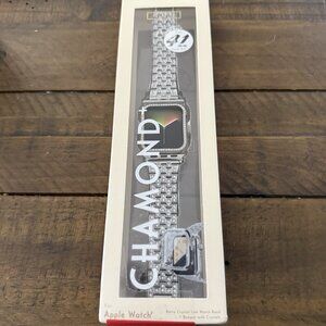 Chamond Retro W/ Bumper Crystal Link Apple Watch Band Pink Sky Fits 41 40 38mm